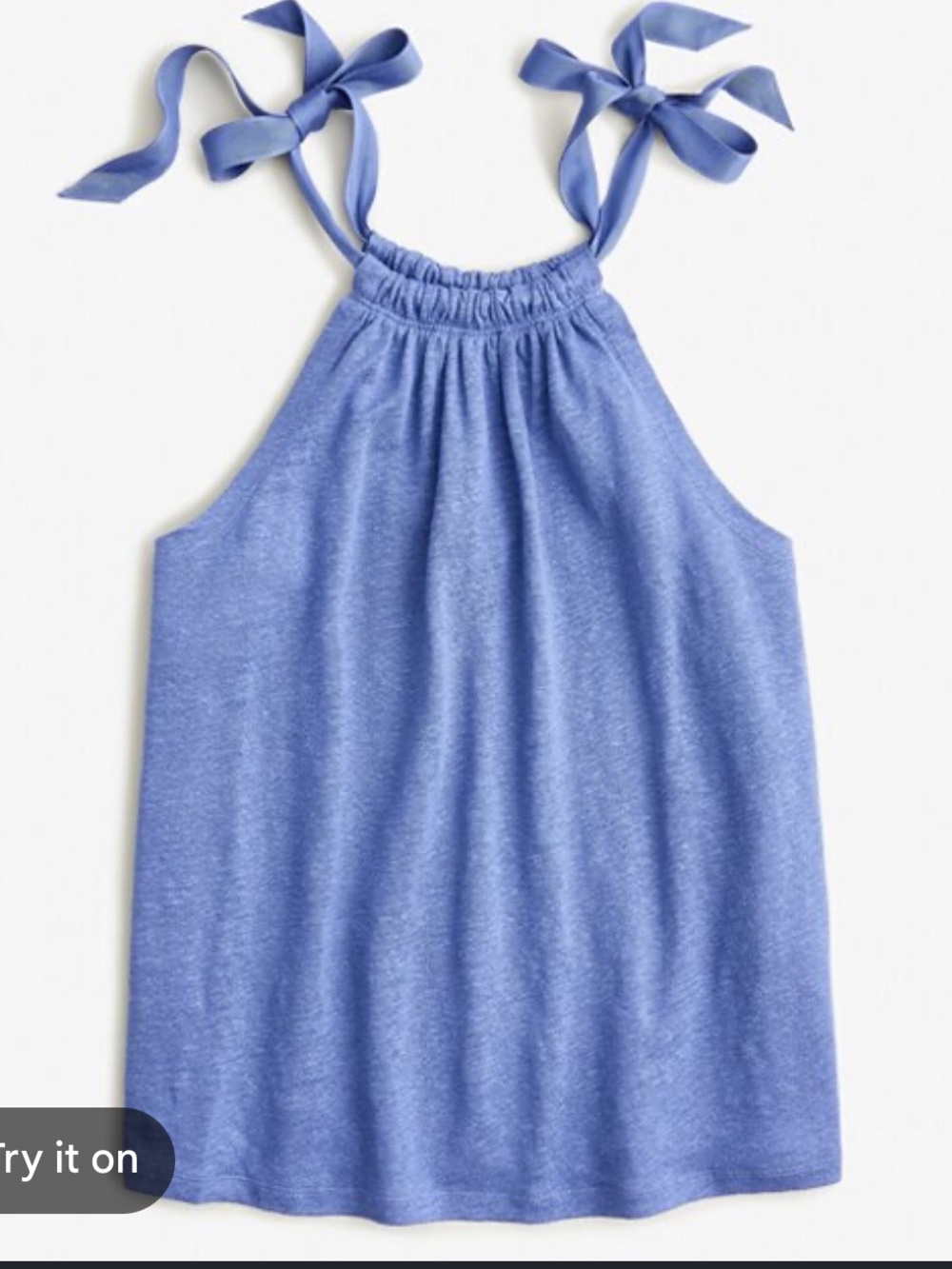 J. Crew Noble peri 100% linen tank NWT XS